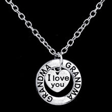 I Love You Grandma Heart Pendant Necklace 