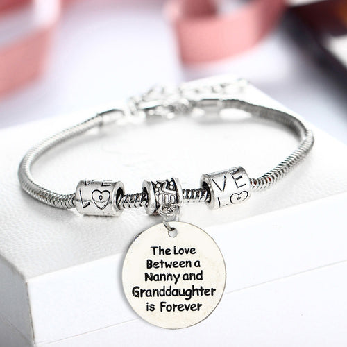 Grandma Granddaughter Silver Plated Bracelets