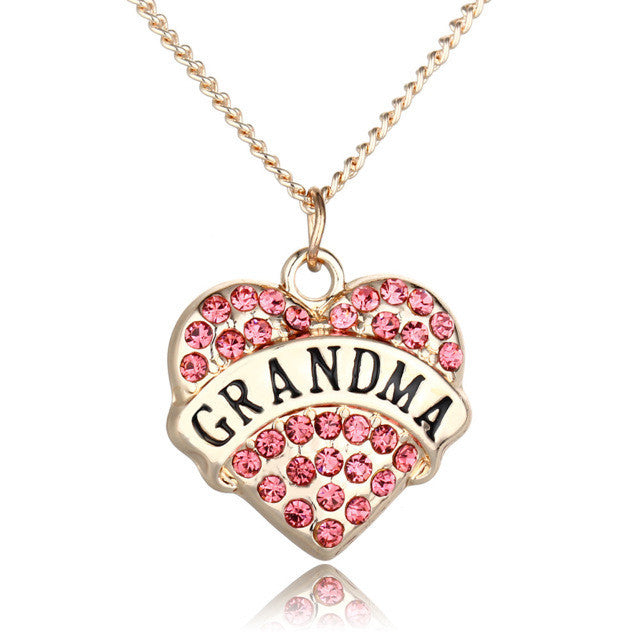 Heart Shaped GRANDMA Pendant Necklace