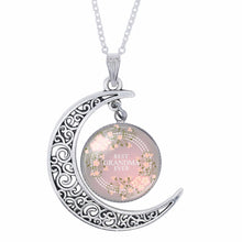 Grandma Glass Moon Pendant Necklace