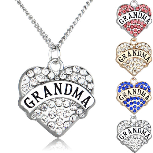 Heart Shaped GRANDMA Pendant Necklace